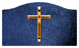 DASHELL-510-CP-SH-BL Copper Single Cross Shimmer Blue Background
